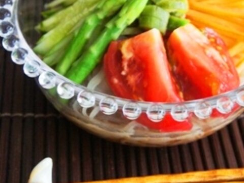 夏のビタミンチャージ、野菜づくしの冷麺